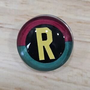 Snap Jewelry Monogram Letter R Green Red Button Fits Ginger Noosa Accessories